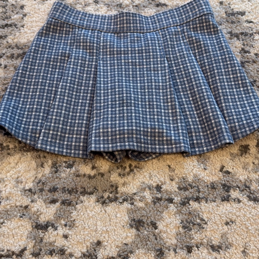 Abercrombie Kids Blue Black Mini Skater Skort